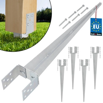 Základna sloupu nastavitelná zarážecí 0-120 mm sada 4 ks.