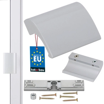 Balkónová západka úchyt dveře zámek palivový hliníkový - Barva stříbrná