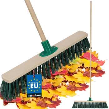 Štětka koště dřevěné nylon 50 cm + dřevěná násada