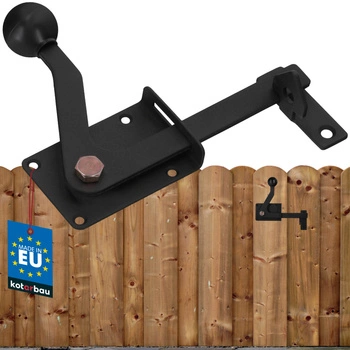 Západka na vrátka zámek na dveře černý 150 mm