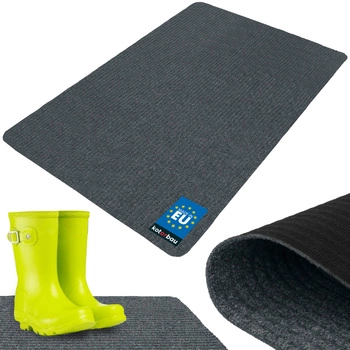 Rohožka na boty savá protiskluzová kobereček rohož šedá 150x100 cm