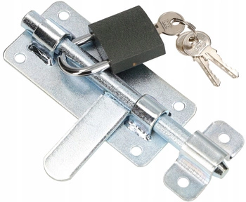 Garážový šroub 150 mm pro branku s visacím zámkem kotarbau stříbro