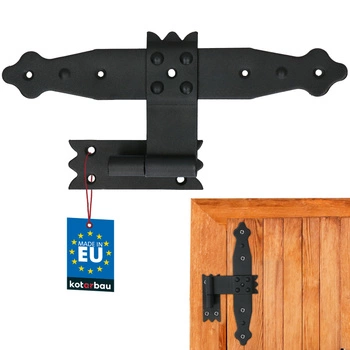 Závěs pro okenice altán středový ocelový retro černý 240 mm