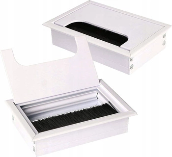 Hliníková kabelová průchodka 120x80mm bílá sada 2 ks.