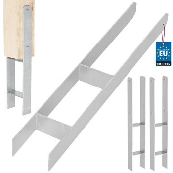 Základna sloupu h pro zabetonování pozinkovaná stříbrná 90 mm sada 2 ks.