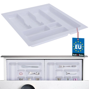 Organizér na příbory vložka do kuchyňské zásuvky bílá 49x43 cm