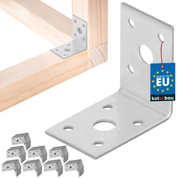 Tesařský úhelník nerezový pozinkovaný 50x50x35 mm sada 100 ks.