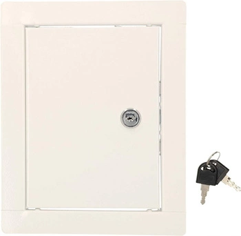 Ocelová revizní dvířka s bílými klíči 20x15 cm