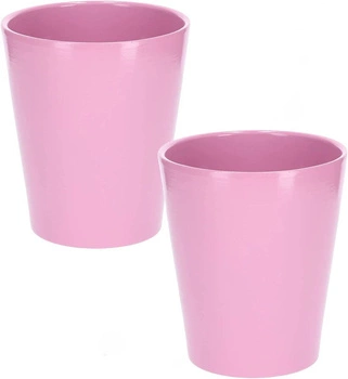 Keramický květináč 12 cm světle fialový - 2 ks.