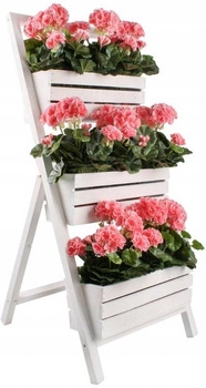 Zahradní záhon 3 balkonové květináče bílé 105 cm kotarbau