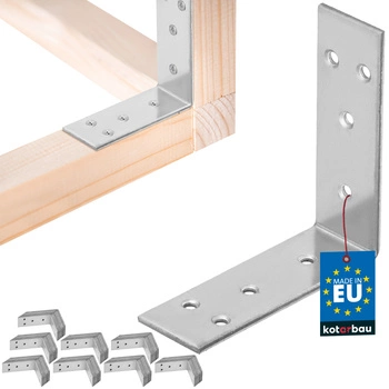 Tesařský úhelník nerezový pozinkovaný 60x60x20 mm sada 100 ks.