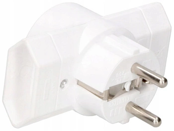 Třícestný rozdělovač zásuvky se zemněním - Barva bílá