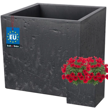 Květináč čtvercový beton industriální marengo 39 cm