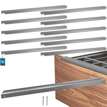 Uchyt nábytkový hliníkový stříbrný 416/436 mm sada 10 ks.