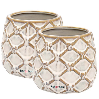 Keramický květináč ananas fi 90 mm sada 2 ks.