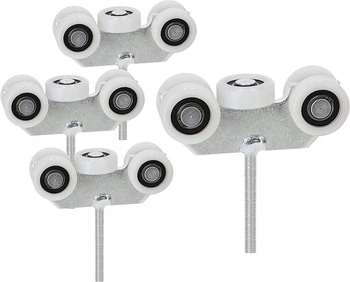 5 válečkových šroubových vozíků fi8 posuvné brány - 4 ks.