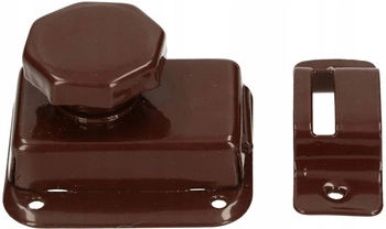 Hnědá západka koupelnových dveří