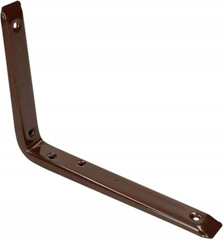 Úhelník držák regálový pod poličku 140x200 mm - Barva hnědá