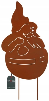 Figurka Mikuláš, dekorace zahradní kov, rez - Hnědá barva