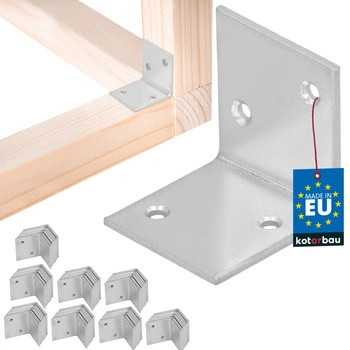 Tesařský úhelník nerezový pozinkovaný 35x35x35 mm sada 100 ks.