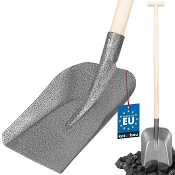 Lopatka na uhlí 285x230 mm s dřevěnou rukou 38 mm