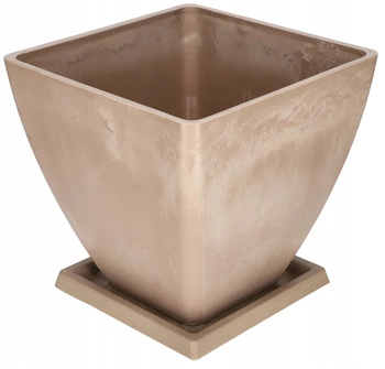 Kompozitní květináč s podstavcem 28 cm béžový kotarbau