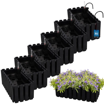 Květináč balkónový antracit 400 MM Sada 6 ks..