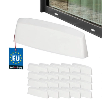 Zátka odvodnění pro okna PVC bílá 45 mm sada 20 ks.