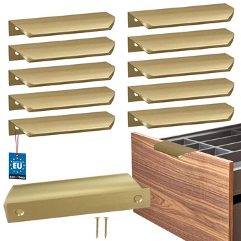 Uchyt nábytkový hliníkový zlatý mat 96/116 mm sada 10 ks.