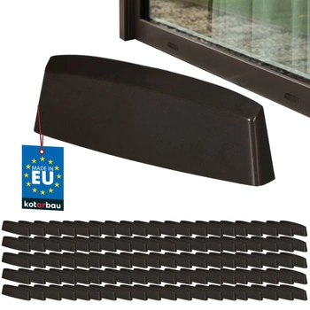 Zátka odvodnění pro okna PVC hnědá 45 mm sada 100 ks.