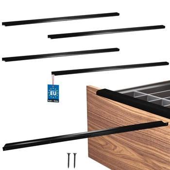 Uchyt nábytkový hliníkový černý mat 780/800 mm sada 4 ks.