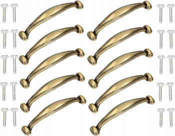 Úchyt nábytkový retro 96mm zlatý sada 10 ks.