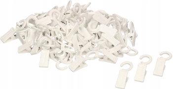 Plastové žabky záclonová tyč sada 100 ks.