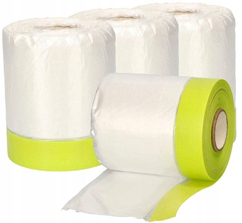 Malířská fólie 85x33 ochranná plachta s páskou - 4 ks.