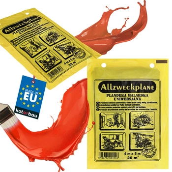 Fólie na nátěry ochranná stavební silná pevná šedá 4x5 m