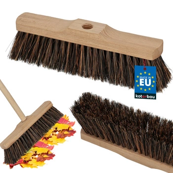 Štětka koště dřevěné na podlahy dlaždice kokosové vlákno 27 cm