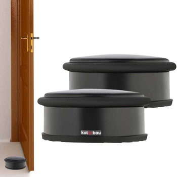 Volně stojící dveřní zarážka černá 4 cm sada 2 ks.