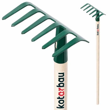 Kovové zahradní hrábě 115 mm s dřevěnou násadou 105 cm