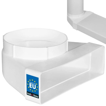 Excentrické koleno 204x60 ventilační kanál 125