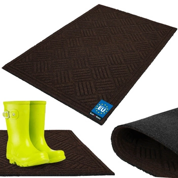 Rohožka na boty protiskluzový kobereček hnědá 60x90 cm