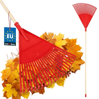 Vějířové hrábě na listí 49 cm + dřevěná násada 1,5 m