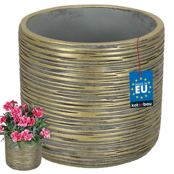 Keramický květináč fi 12, květinová nádoba - Barva zlatá
