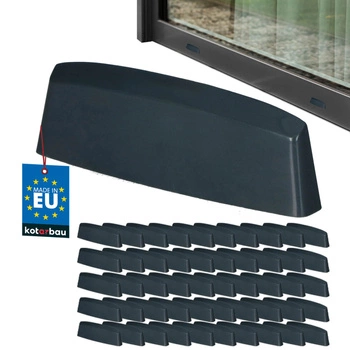 Zátka odvodnění pro okna PVC antracit 36 mm sada 50 ks.