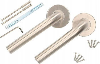 Sada univerzálních dveřních klik s rozetou a 130mm vložkou barva inox