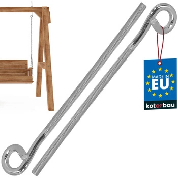 Houpačkový hák šroubovací nerezový M12 310 mm sada 2 ks.