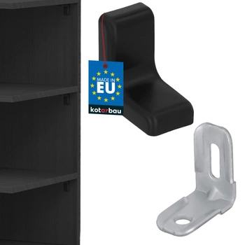 Komandorek nábytková úhlová konzola s víčkem černý