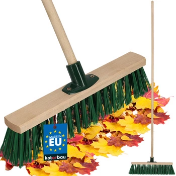 Štětka koště dřevěné nylon 40 cm + dřevěná násada