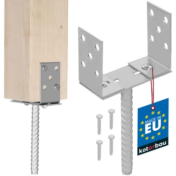 Základna sloupu s tyčí 0-165 u kotva do zdi - Barva stříbrná