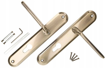 Klika dveří pro 72mm vložku s dlouhou hřídelí patina