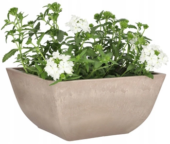 Kompozitní zahradní květináč mrazuvzdorný taupe 25x25 cm